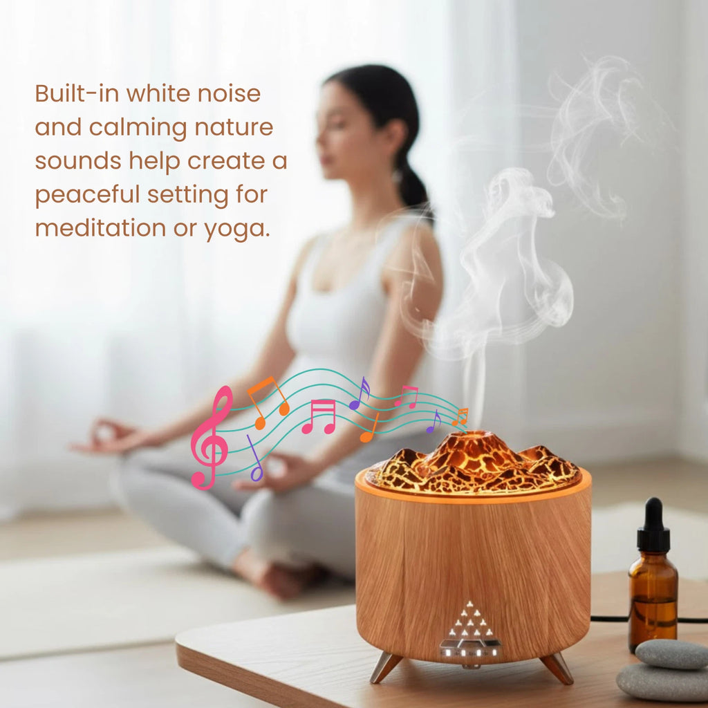 Volcano Essential Oil Diffuser Cool Mist w/ Remote & Light Timer