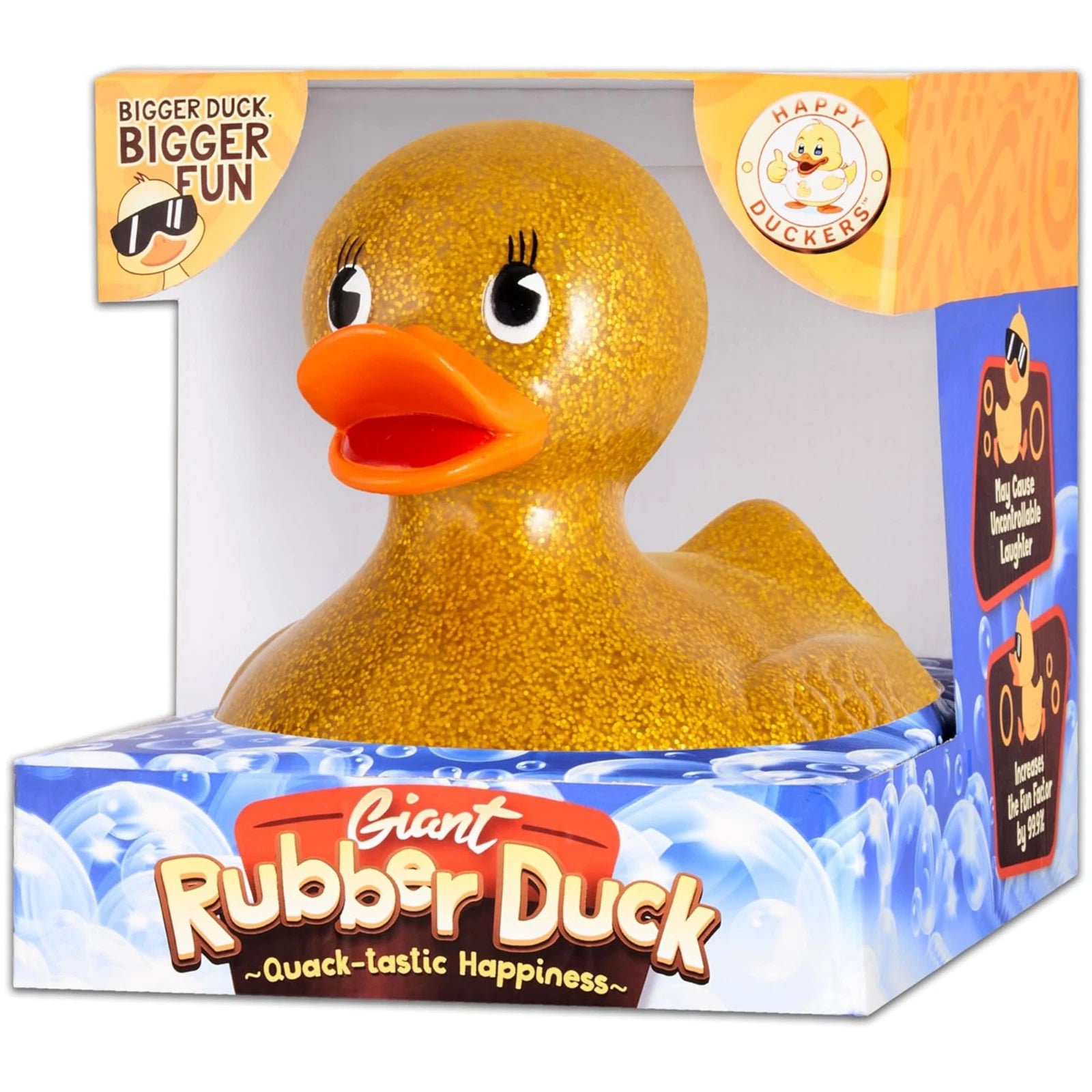 Giant Rubber Duck 10.5" Gold Jeep Ducking Bath Toys Duckies w/ Giftbox