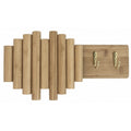 Bamboo Wall Hanging Rack Wooden Pegs Hook Organizer for Hats Coat Towels