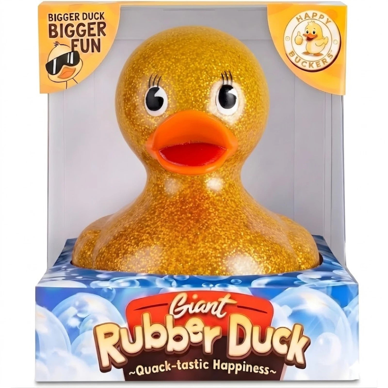 Giant Rubber Duck 10.5" Gold Jeep Ducking Bath Toys Duckies w/ Giftbox