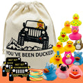 75pcs Patriotic Jeep Ducking Kit 2" Rubber Ducks Tags Bands w/ App Happy Duckers Set