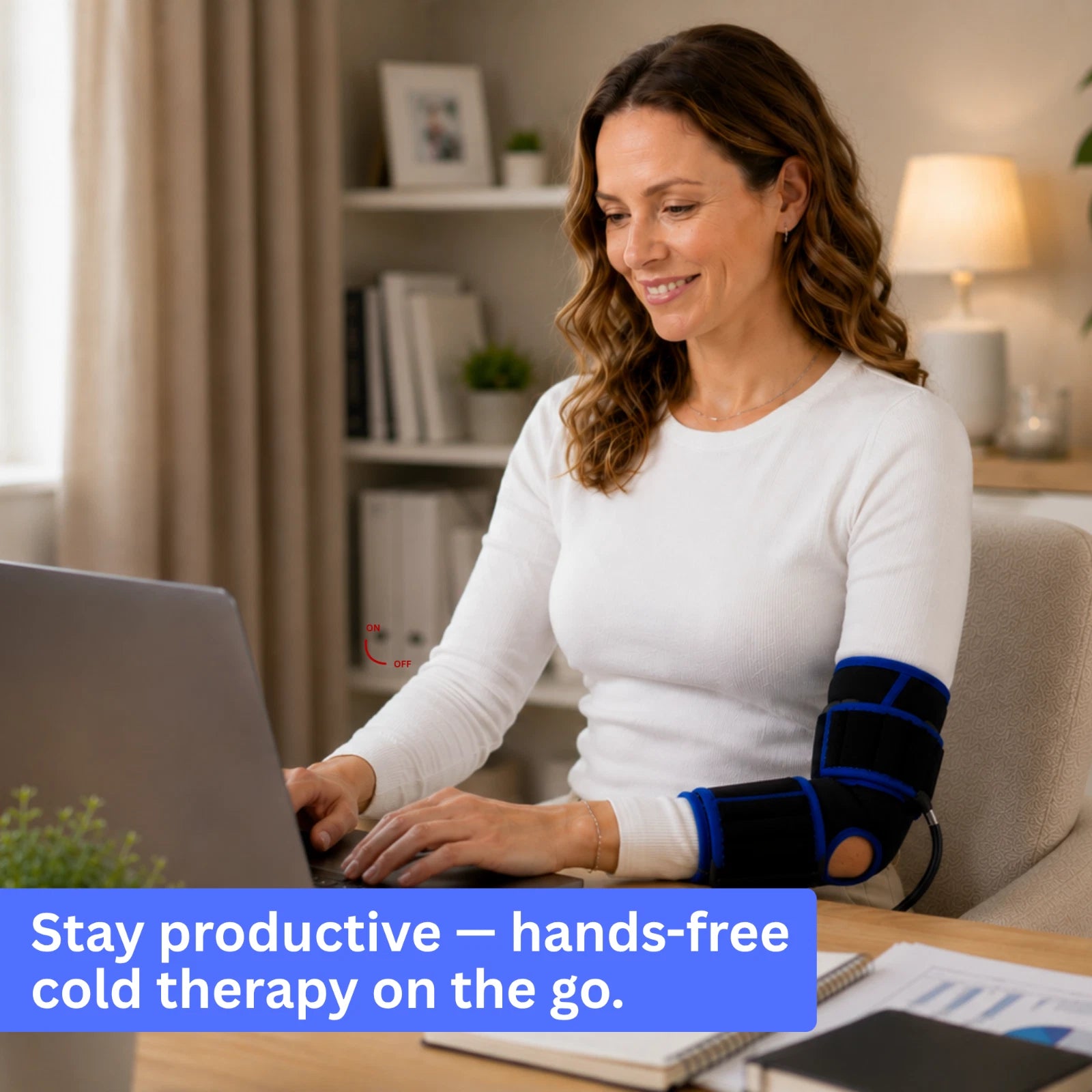 MEDiBrace Elbow Ice Compression Wrap Cold Therapy Brace Pain Relief Pump