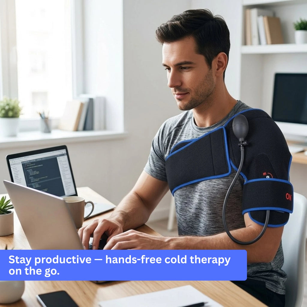 MediBrace Cold Compression Shoulder Wrap – Cryotherapy & Compression Pain Relief