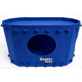 Felt Cat Cave Bed Cozy Cat Hideaway Large Cats Soft Warm Pet Bed Durable - Blue