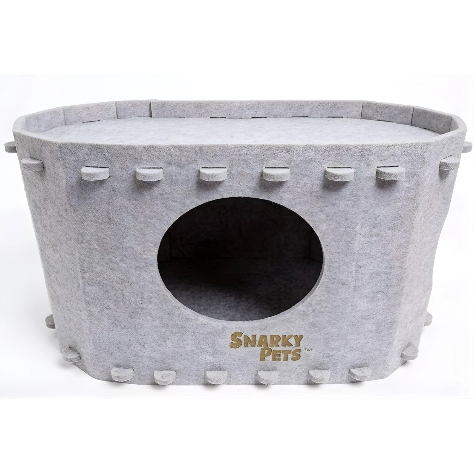 Felt Cat Cave Bed Cozy Cat Hideaway Large Cats Soft Warm Pet Bed Durable - Tan