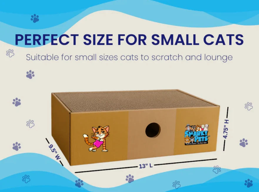 Sexy Liza's Cat Scratcher Box Cardboard Cat Scratch Pad Small Cat Lounge Bed
