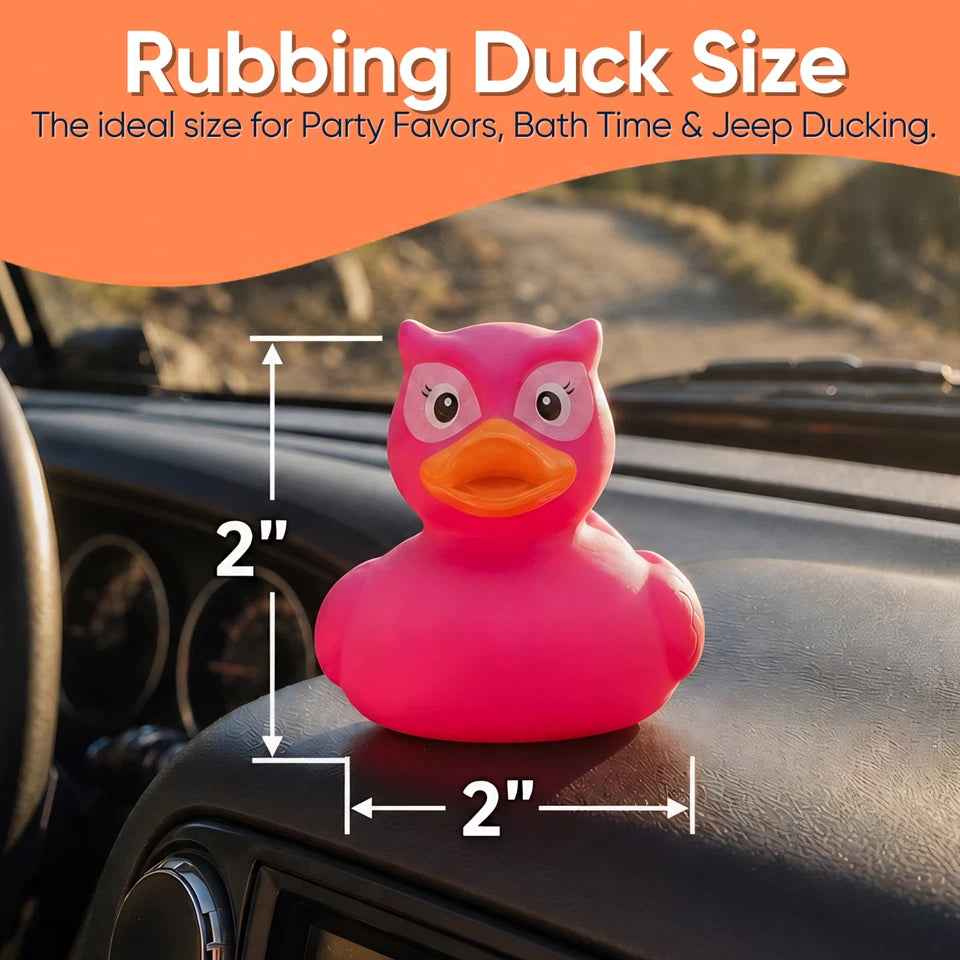 75pcs Jeep Ducking Refill Kit 2" Assorted Rubber Ducks w/ Tags & Bands for Decor
