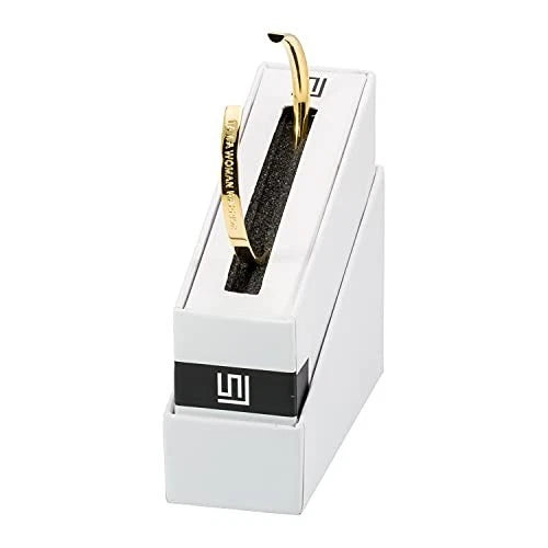 Stella Valle Woman Warrior Cuff Bracelet Adjustable 18K Gold Plated w/ Engraving